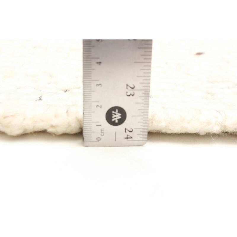 ECARPETGALLERY Braid weave Sienna Cream Wool Rug - 5'2 x 7'6