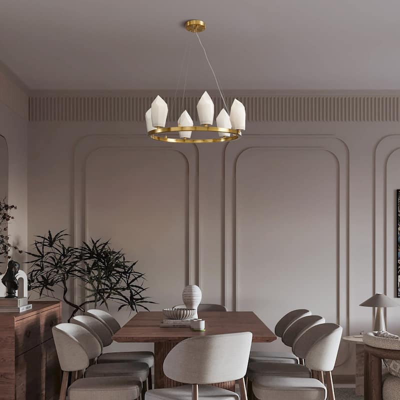 KAYLA Alabaster Chandelier/Sconce Kitchen Island Brass Hanging Lamp Mid Century Nordic Modern Chandelier