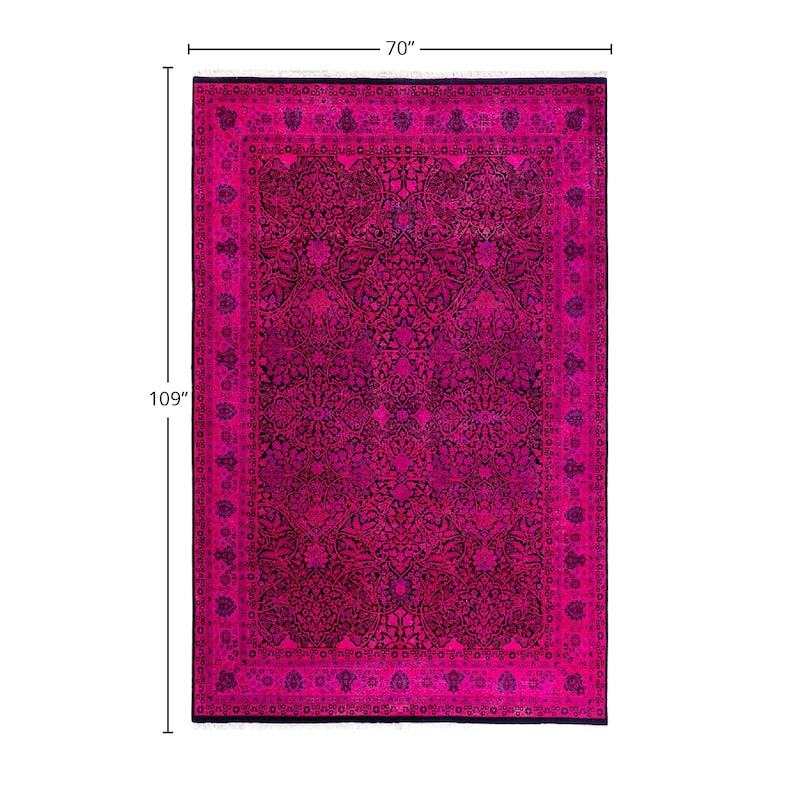 Contemporary Overdyed Wool Hand Knotted Area Rug - 5' 10" x 9' 1"