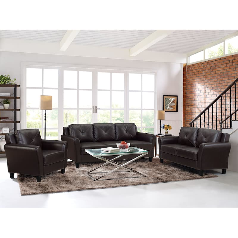 iLounge Harvard Faux Leather Sofa