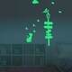 preview thumbnail 2 of 0, Walplus Peel and Stick Glow In The Dark Cat Wall Sticker Home Room Decor