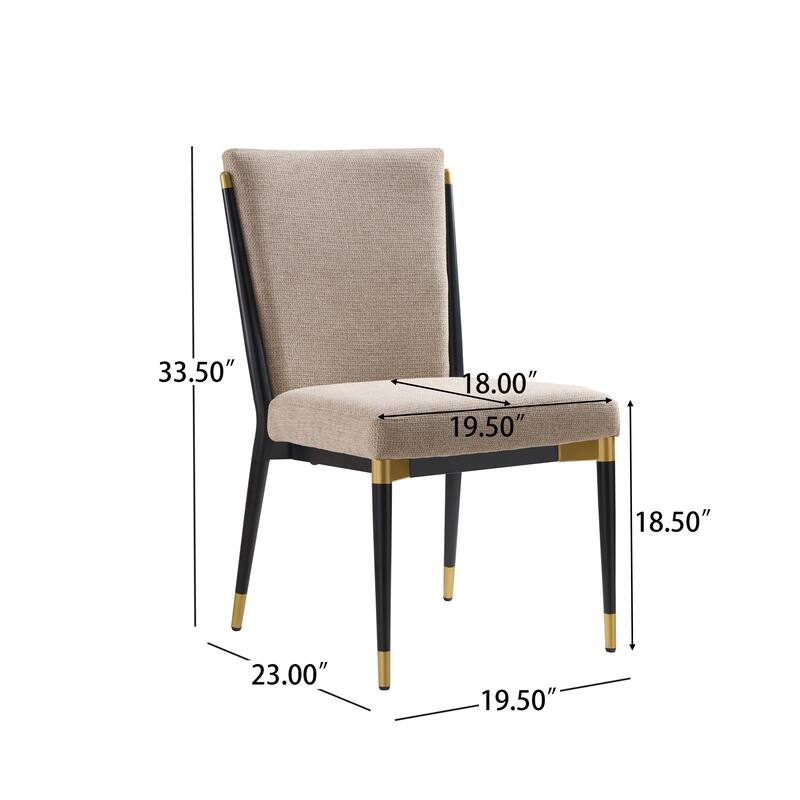 Christopher Knight Home - Modern Upholstered Metal Base Dining Chair with Solid Back (Set of 2)