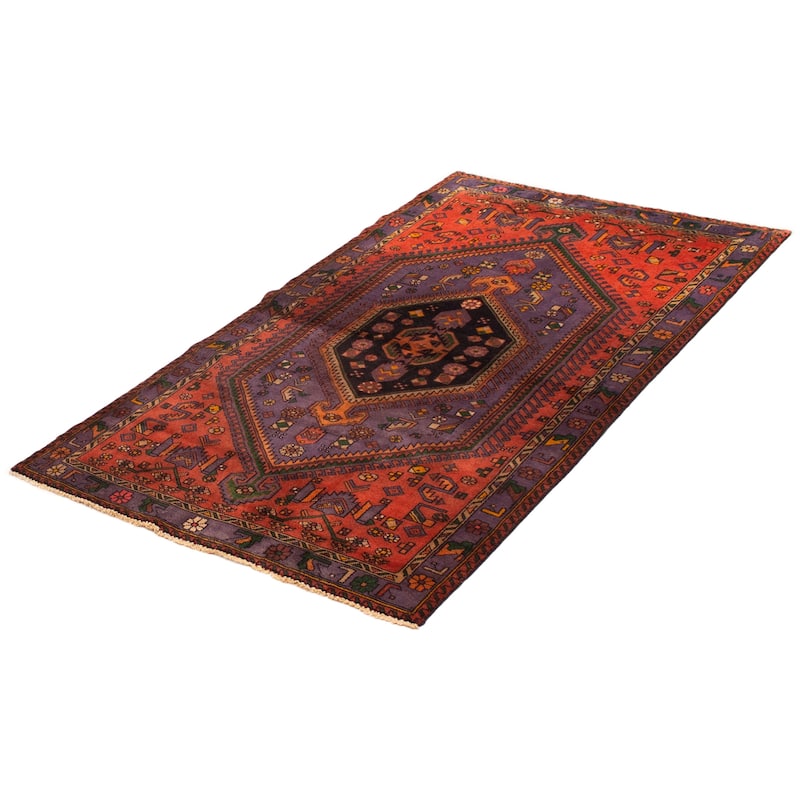 ECARPETGALLERY Hand-knotted Andelz Dark Copper Wool Rug - 4'4 x 7'1
