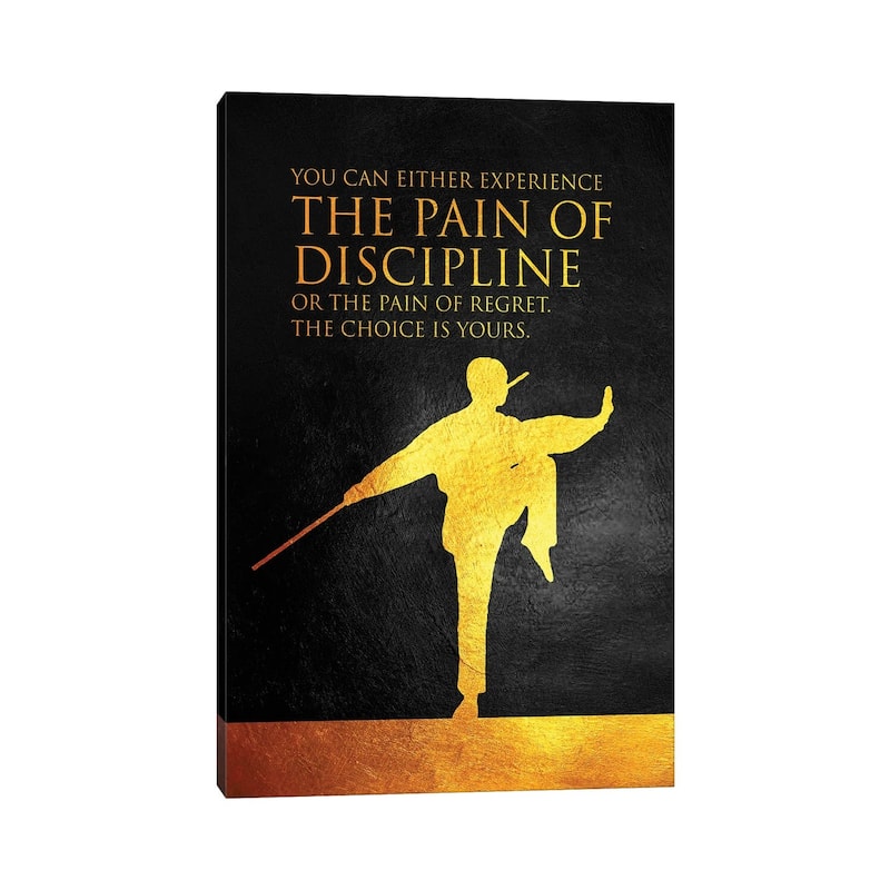 iCanvas "The Pain Of Discipline" by Adrian Baldovino Canvas Print
