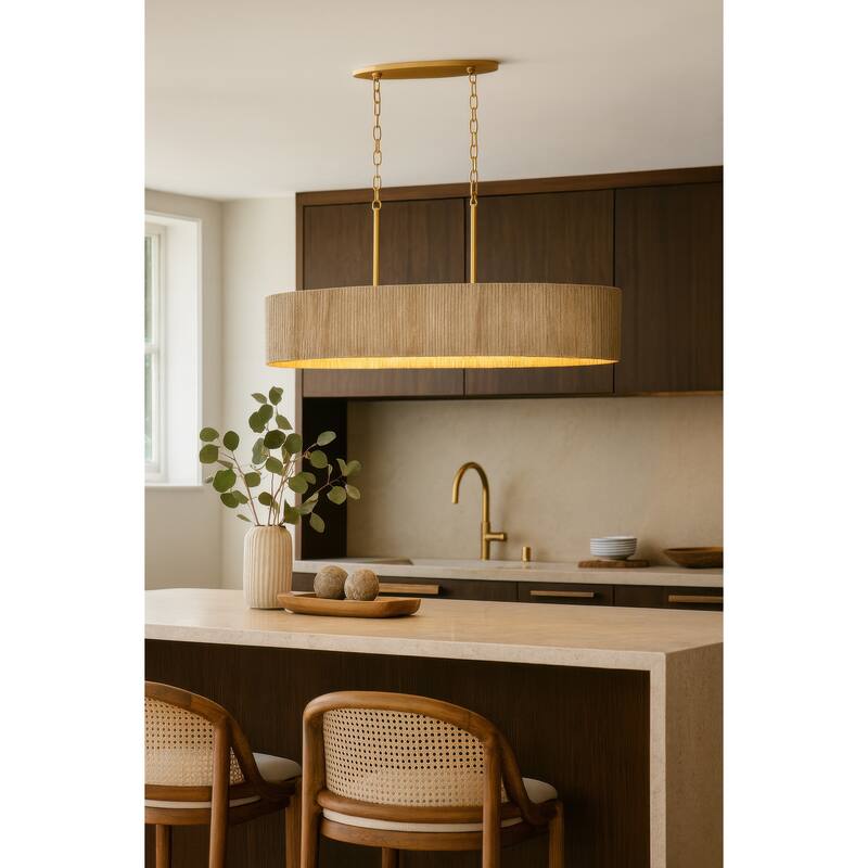 Varaluz Jacob's Ladder 6-Light Linear Pendant - French Gold