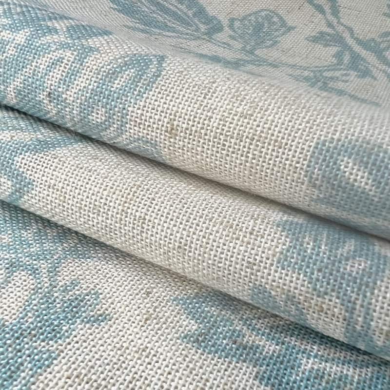 DriftAway Freda Jacobean Floral Linen Blend Lined Blackout Back Tabs Window Curtains