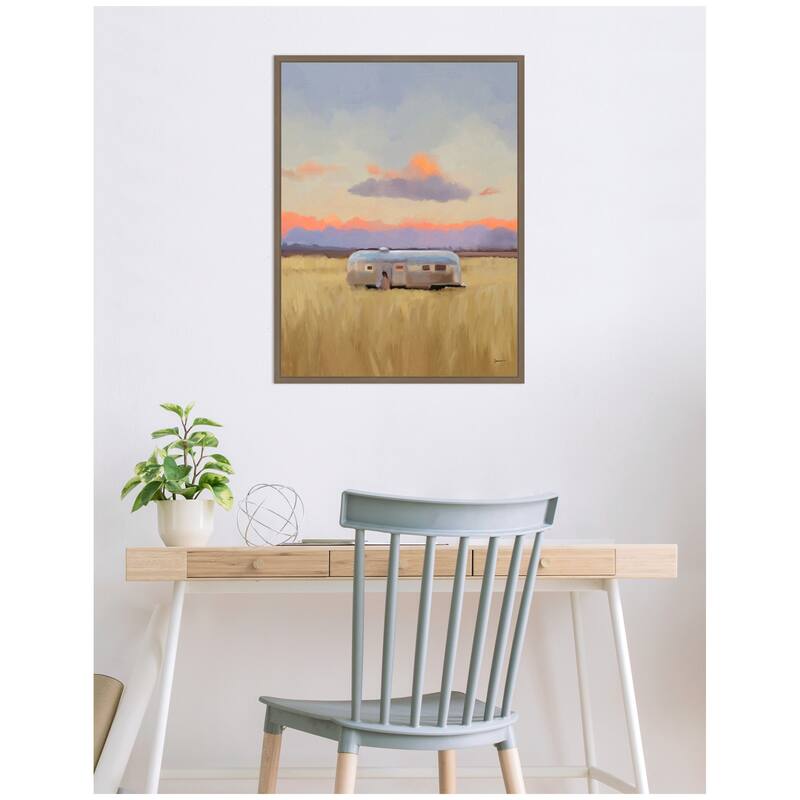 Kate and Laurel Solitude by Mary Sparrow Framed Canvas Wall Art Print