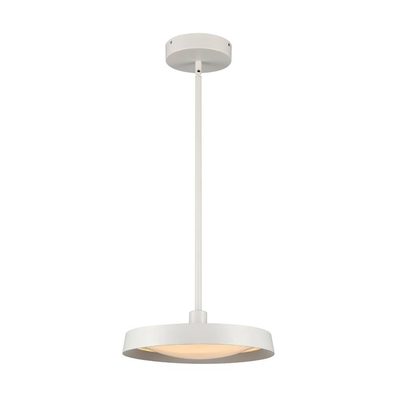 Nancy 11.75-inch Wide Integrated LED Pendant in Matte White - 13.75in W x 13.75in D x 4in H