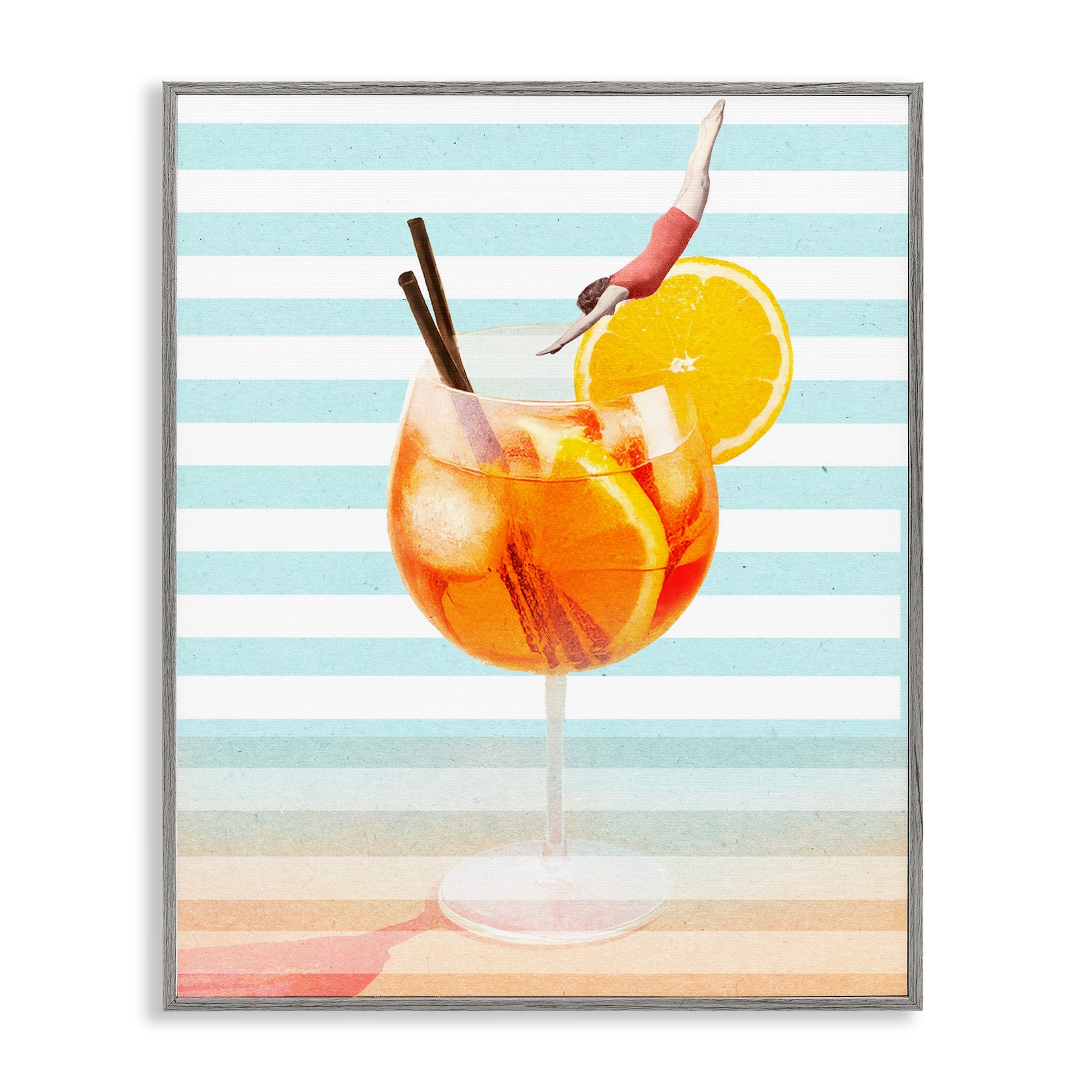 Stupell Spritz Cocktail Dive Framed Giclee Art Design By Lil' Rue