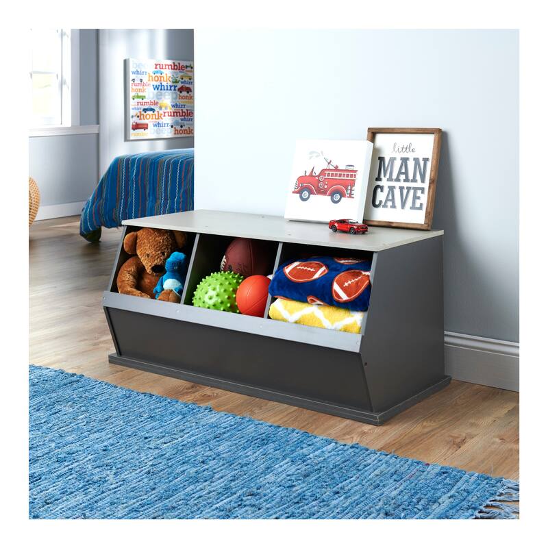 Taylor & Olive Lantana Three Bin Stackable Storage Cubby