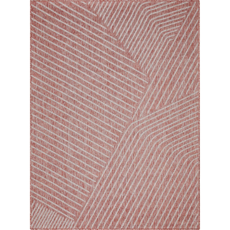 Well Woven Medusa Linden Indoor Outdoor Striped Modern Area Rug