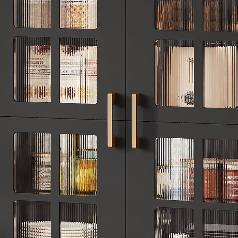 71" Tall Modern Storage Cabinet with Doors and Adjustable Shelves