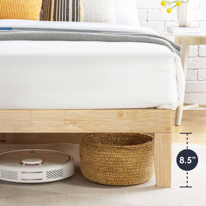 12" Classic Solid Wood Platform Bed Frame