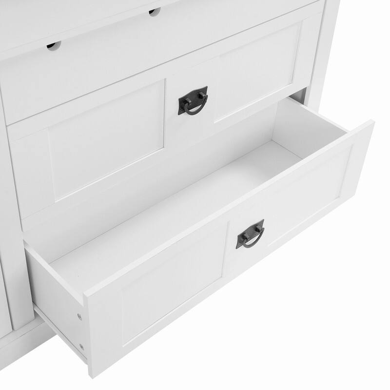 Freestanding 78.3" Kitchen Pantry with Hutch, Large Kitchen Pantry Storage with Drawers,Door Shelf and Adjustable Shelves