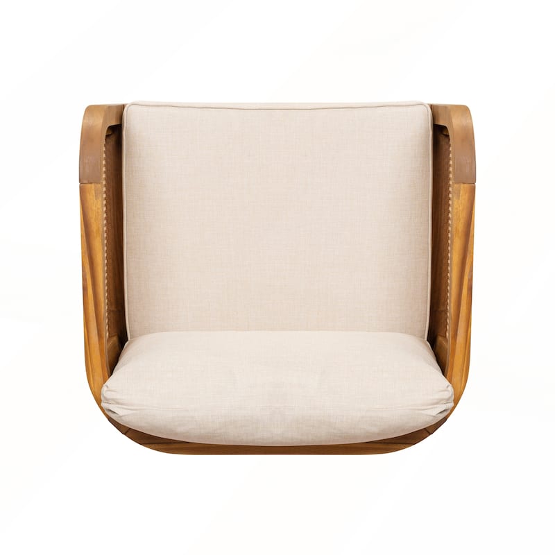 Outdoor Patio Cushioned Arm Chair Set of 2