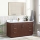preview thumbnail 47 of 138, San Single Bath Vanity with Composite Stone Top without Mirror