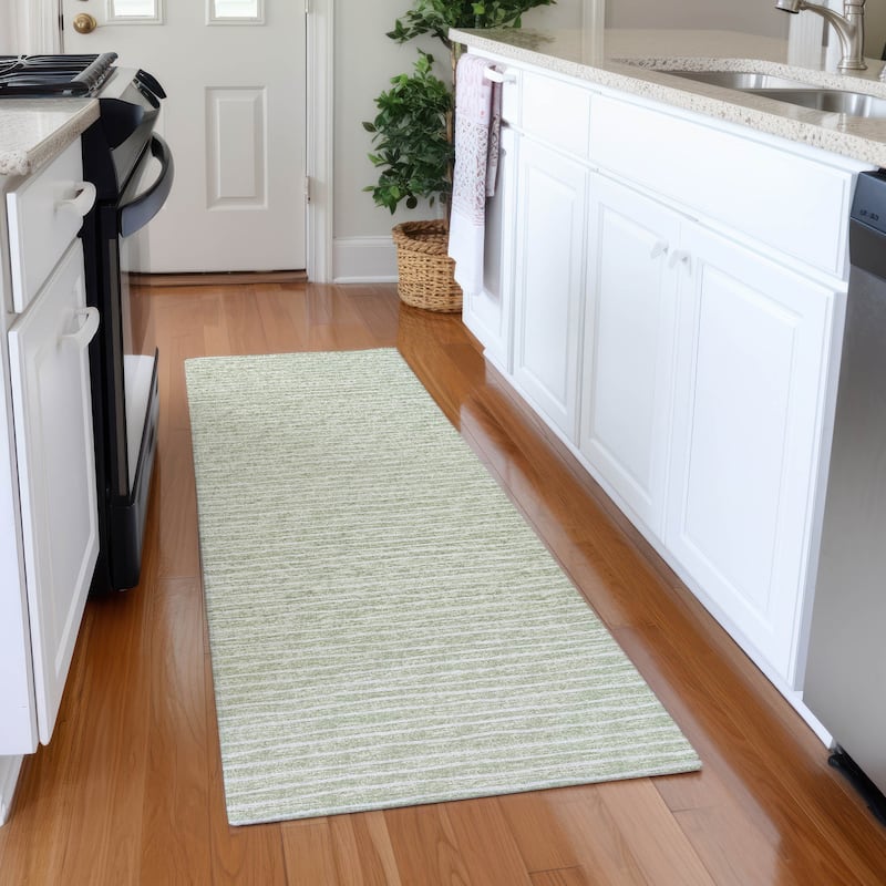 Premium Washable Super Soft Boho Stripe Mayfield Rug - Mist - 2' 3" x 7' 6" - Runner