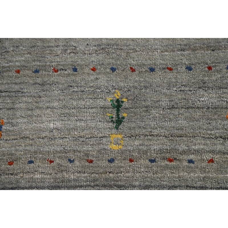 Tribal Gabbeh Oriental Area Rug Hand-Knotted Wool Carpet - 6'6"x 9'9"