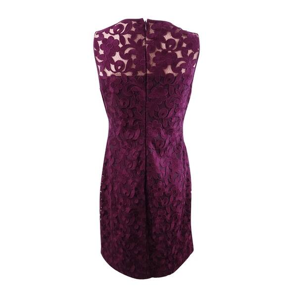 Lauren by Ralph Lauren Women's Petite Floral-Lace Dress (8P, Red) - Bed  Bath & Beyond - 41230556