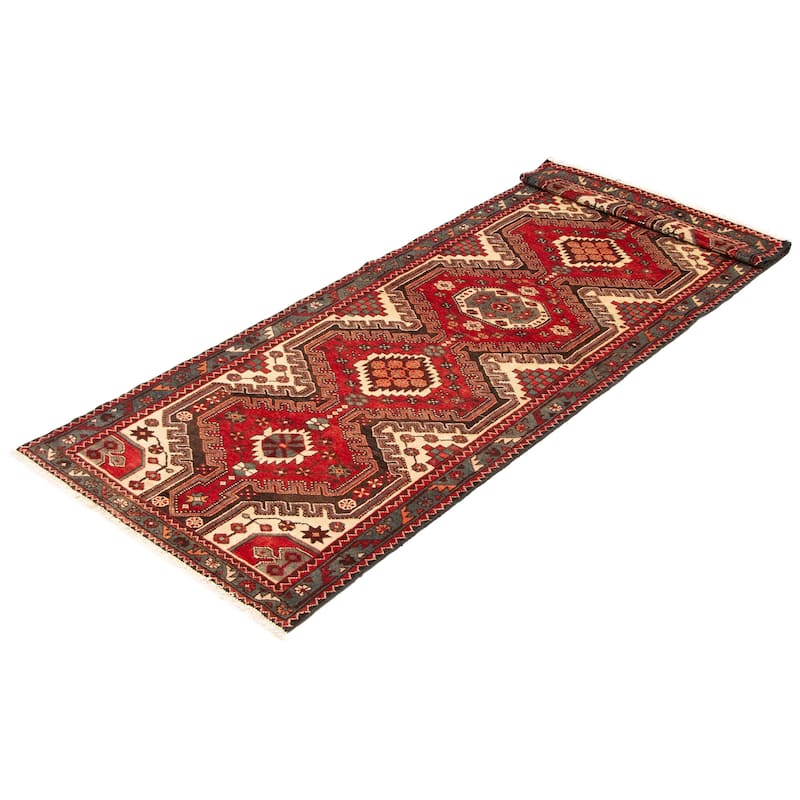 ECARPETGALLERY Hand-knotted Konya Anatolian Red Wool Rug - 3'6 x 9'10