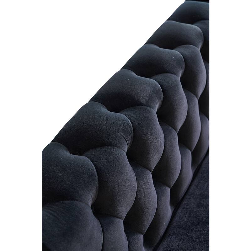 Modern Tufted Velvet Sofa for Living Room