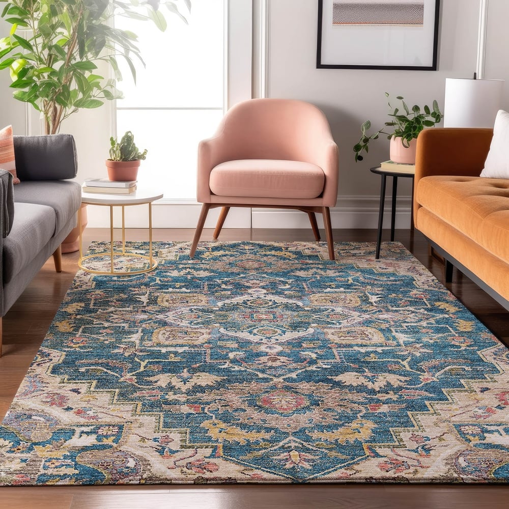 Premium Washable Super Soft Traditional Heriz Mayfield Rug