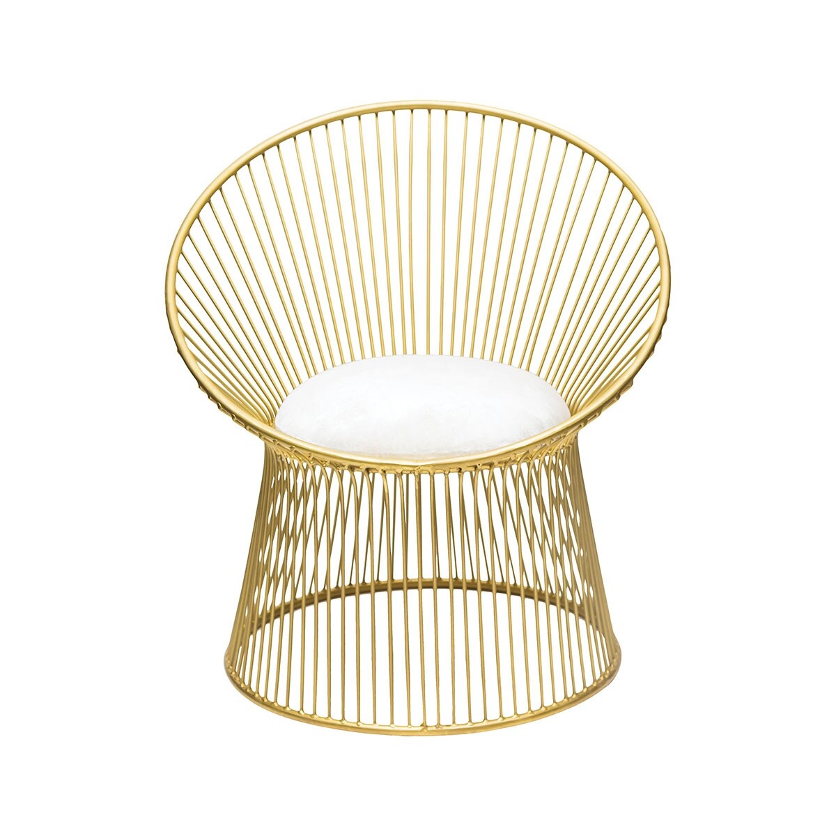 31 5 Gold Metal Openwork Wire Design Cecilia Chair Overstock 31771670