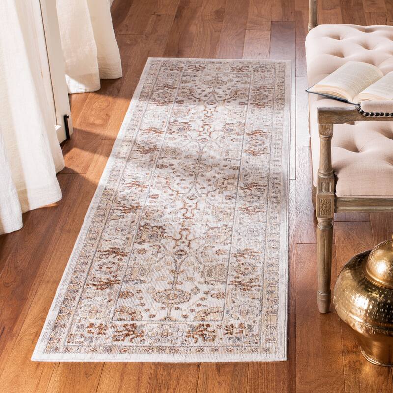 SAFAVIEH Illusion Dejah Vintage Boho Oriental Viscose Rug with Fringe