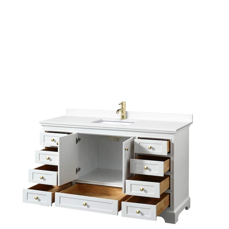 Deborah 60-inch Single Vanity, Cultured Marble Top