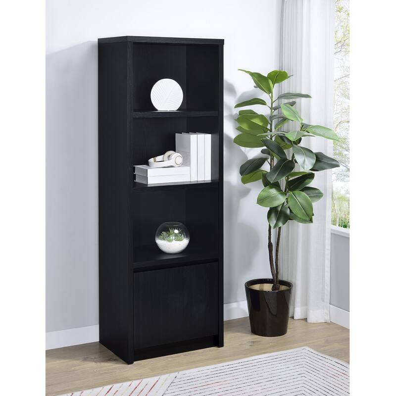 Sloat Black 3-shelf Media Tower Entertainment Pier