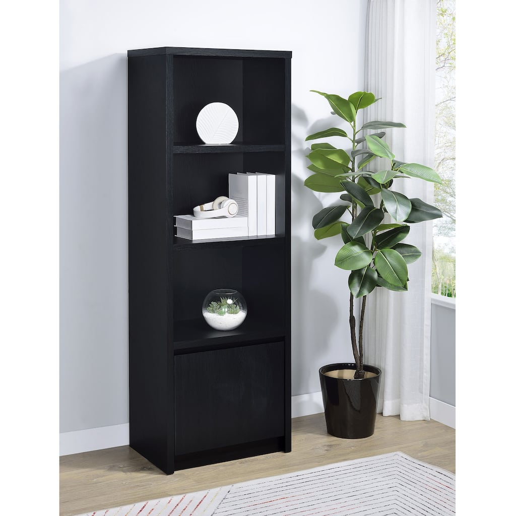 Sloat Black 3-shelf Media Tower Entertainment Pier
