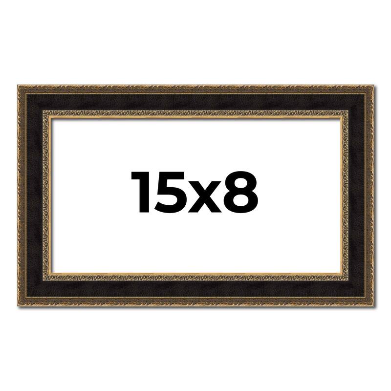 15x8 Frame Gold Antique Vintage Sold Wood Picture Frame | 1.75 Inch