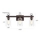 preview thumbnail 10 of 8, 3-light Oil Rubbed Bronze Bath/ Vanity Light