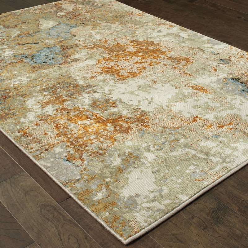 Style Haven Albertslund Marble Gold/ Beige Area Rug