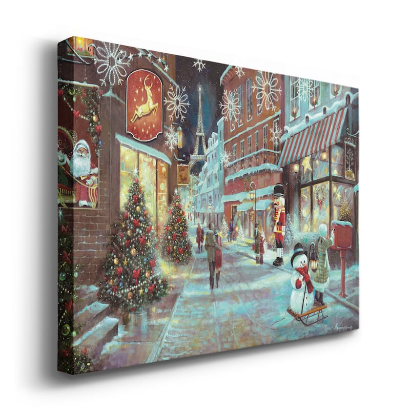 Paris Christmas-Premium Gallery Wrapped Canvas - Ready to Hang