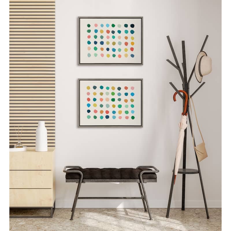 Kate and Laurel Sylvie Meditation 1 and 2 Framed Canvas by Kelly Knaga