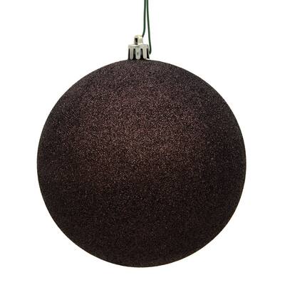 Vickerman 2.4" Chocolate Glitter Ball Ornament, 24 per Bag - Brown