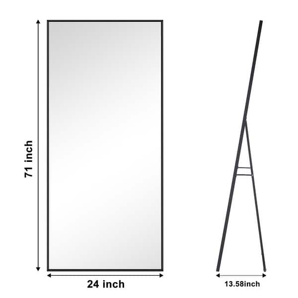 dimension image slide 7 of 12, Modern Full Length Floor Mirror Freestanding Mirror