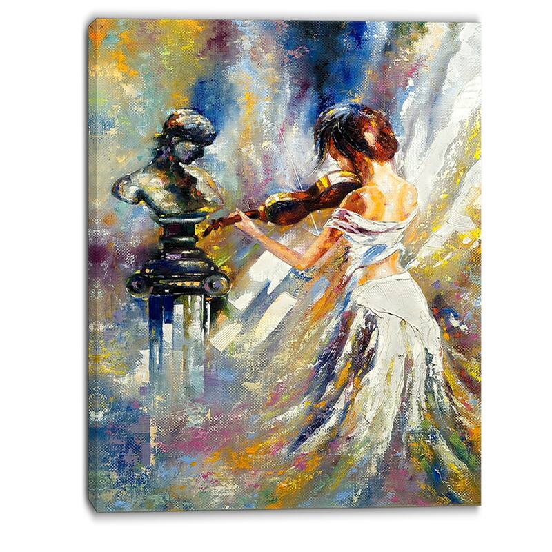 Designart - Love with Endless Music - Abstract Canvas Art Print