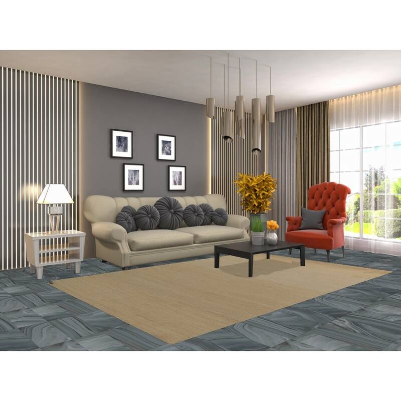 Modern Beige Gold Muted Gabbeh Oriental Area Rug Handmade Wool Carpet - 5'10"x 8'10"