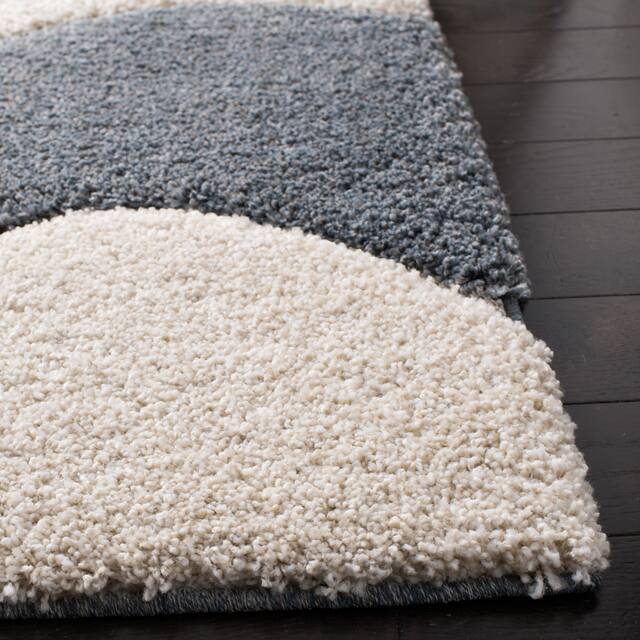 SAFAVIEH Florida Shag Jayati Abstract 1.2-inch Thick Rug