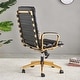 preview thumbnail 20 of 30, LUXMOD® Office Chair Faux Leather Gold Frame Adjustable and Swivel