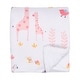 preview thumbnail 5 of 7, Lambs & Ivy Jazzy Jungle White Fleece Safari Animals Soft Baby Blanket