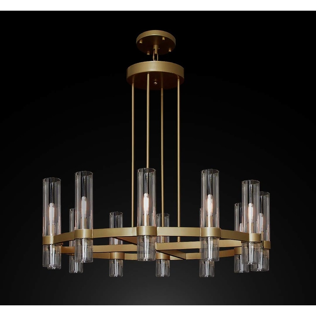 Ravella Round 36" Vintage Barn Metal Chandelier Industrial Loft Rustic - Chandeliers For Bedrooms by Overstock.com