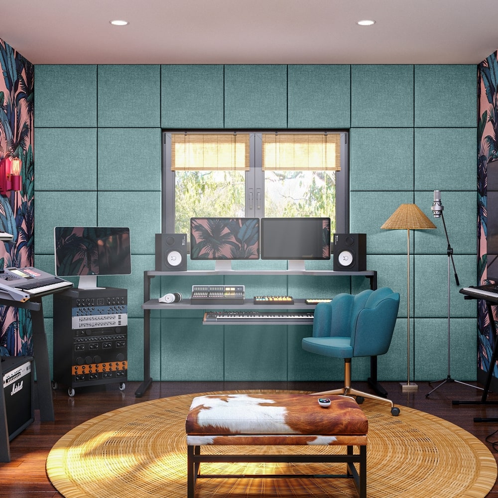 Jaxx Panelist Modern Padded Headboard- Wall Mounted Panel (22.5" x 22.5") - Microvelvet