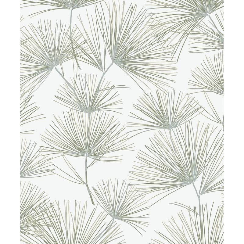 NextWall Pine Needle Peel and Stick Wallpaper - 20.9 in. W x 18 ft. L - Aloe Green