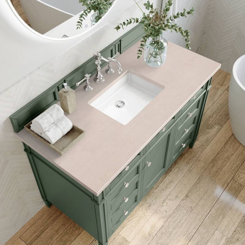 James Martin Vanities 655-V48-3EMR Brittany 48" Single Basin Poplar