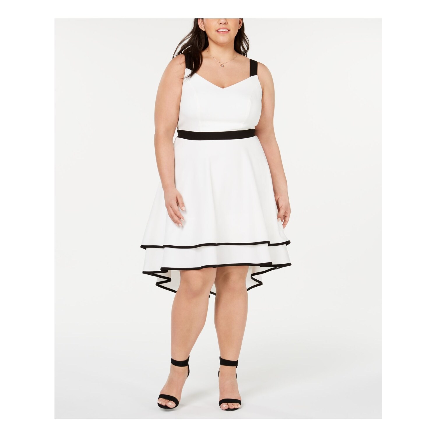 white hi lo dress