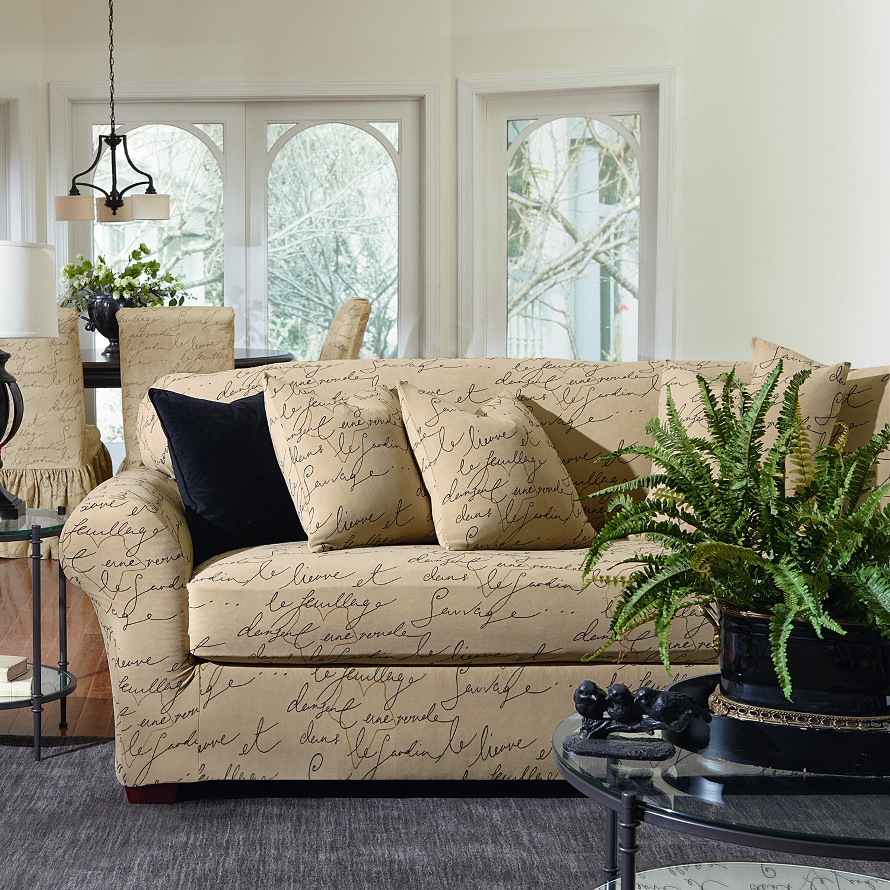 Waverly Stretch Pen Pal 2 Piece Sofa Slipcover On Sale Bed