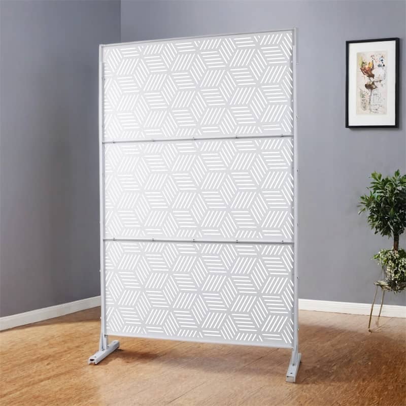Outdoor & Indoor Freestanding Privacy Screen Privacy Screen 76"H×48"W